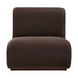 Denby Chocolate Brown Performance Velvet Accent Chair - Ornate Home