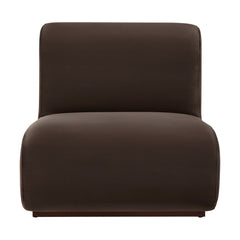 Denby Chocolate Brown Performance Velvet Accent Chair - Ornate Home