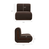 Denby Chocolate Brown Performance Velvet Accent Chair - Ornate Home