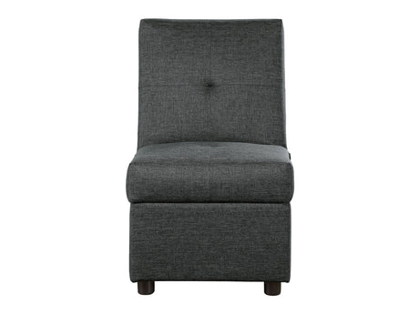 Denby Gray Storage Ottoman/Chair - Ornate Home