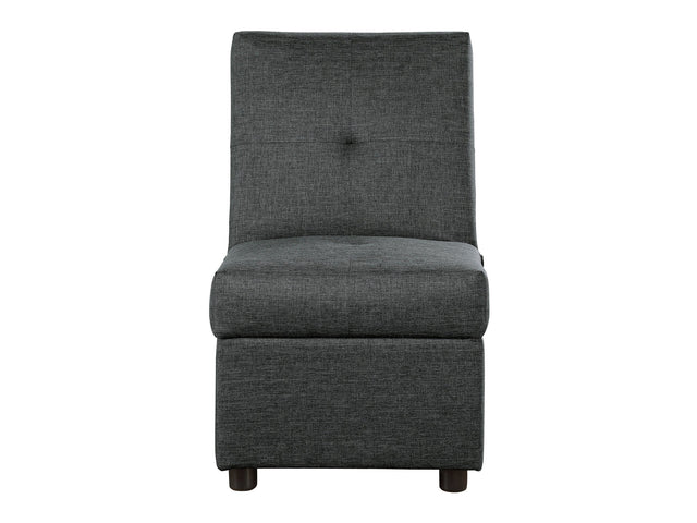 Denby Gray Storage Ottoman/Chair - Ornate Home