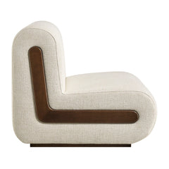 Denby Ivory Linen Blend Accent Chair - Ornate Home