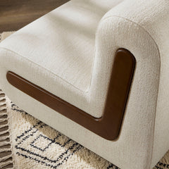 Denby Ivory Linen Blend Accent Chair - Ornate Home