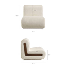Denby Ivory Linen Blend Accent Chair - Ornate Home
