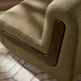 Denby Olive Linen Blend Accent Chair - Ornate Home
