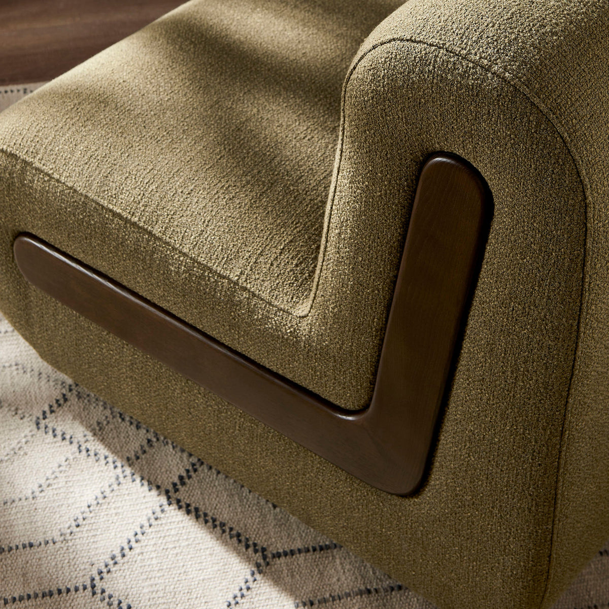 Denby Olive Linen Blend Accent Chair - Ornate Home
