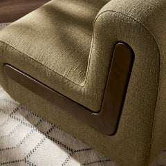 Denby Olive Linen Blend Accent Chair - Ornate Home