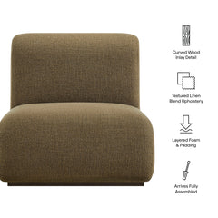 Denby Olive Linen Blend Accent Chair - Ornate Home