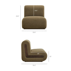 Denby Olive Linen Blend Accent Chair - Ornate Home