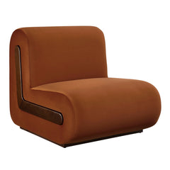 Denby Rust Performance Velvet Accent Chair - Ornate Home