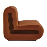 Denby Rust Performance Velvet Accent Chair - Ornate Home