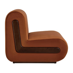 Denby Rust Performance Velvet Accent Chair - Ornate Home