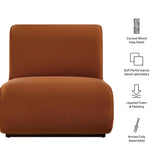 Denby Rust Performance Velvet Accent Chair - Ornate Home
