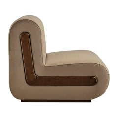 Denby Taupe Performance Velvet Accent Chair - Ornate Home