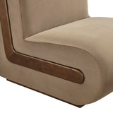 Denby Taupe Performance Velvet Accent Chair - Ornate Home