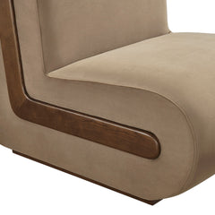 Denby Taupe Performance Velvet Accent Chair - Ornate Home