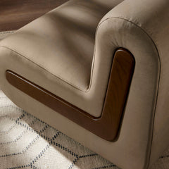 Denby Taupe Performance Velvet Accent Chair - Ornate Home