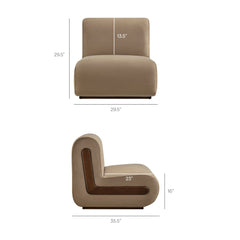 Denby Taupe Performance Velvet Accent Chair - Ornate Home