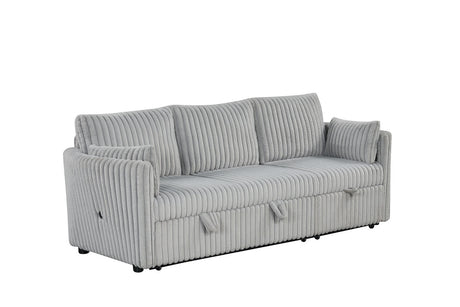 Denholme Gray Sectional w/ Pull Out - Ornate Home