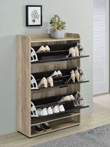 Denia Grey Shoe Cabinet - Ornate Home