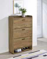 Denia Mango 3-tier Engineered Wood Shoe Cabinet - Ornate Home