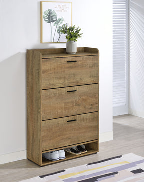 Denia Mango 3-tier Engineered Wood Shoe Cabinet - Ornate Home