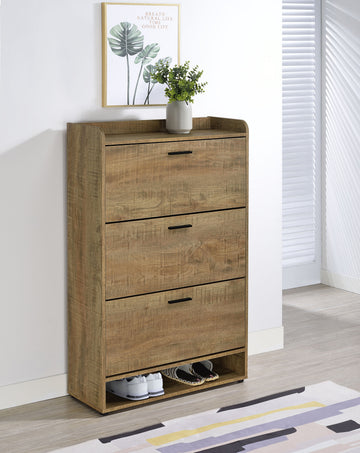 Denia Mango 3-tier Engineered Wood Shoe Cabinet - Ornate Home