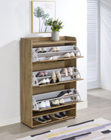 Denia Mango 3-tier Engineered Wood Shoe Cabinet - Ornate Home