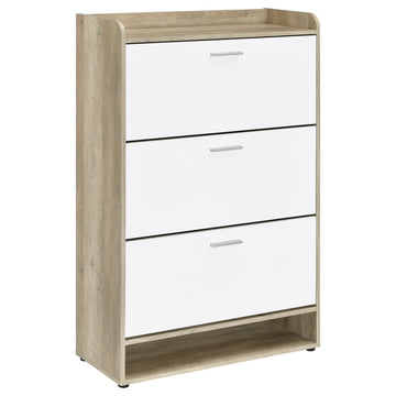 Denia White Shoe Cabinet - Ornate Home