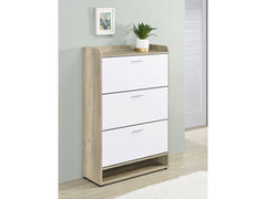 Denia White Shoe Cabinet - Ornate Home