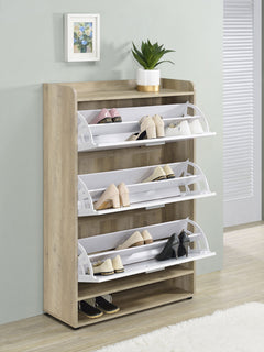 Denia White Shoe Cabinet - Ornate Home