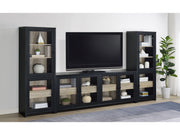 Denison Black 3-piece Entertainment Center 79-inch TV Stand - Ornate Home