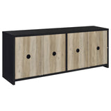 Denison Black 3-piece Entertainment Center 79-inch TV Stand - Ornate Home