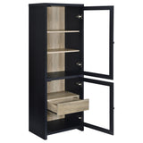 Denison Black 3-piece Entertainment Center 79-inch TV Stand - Ornate Home