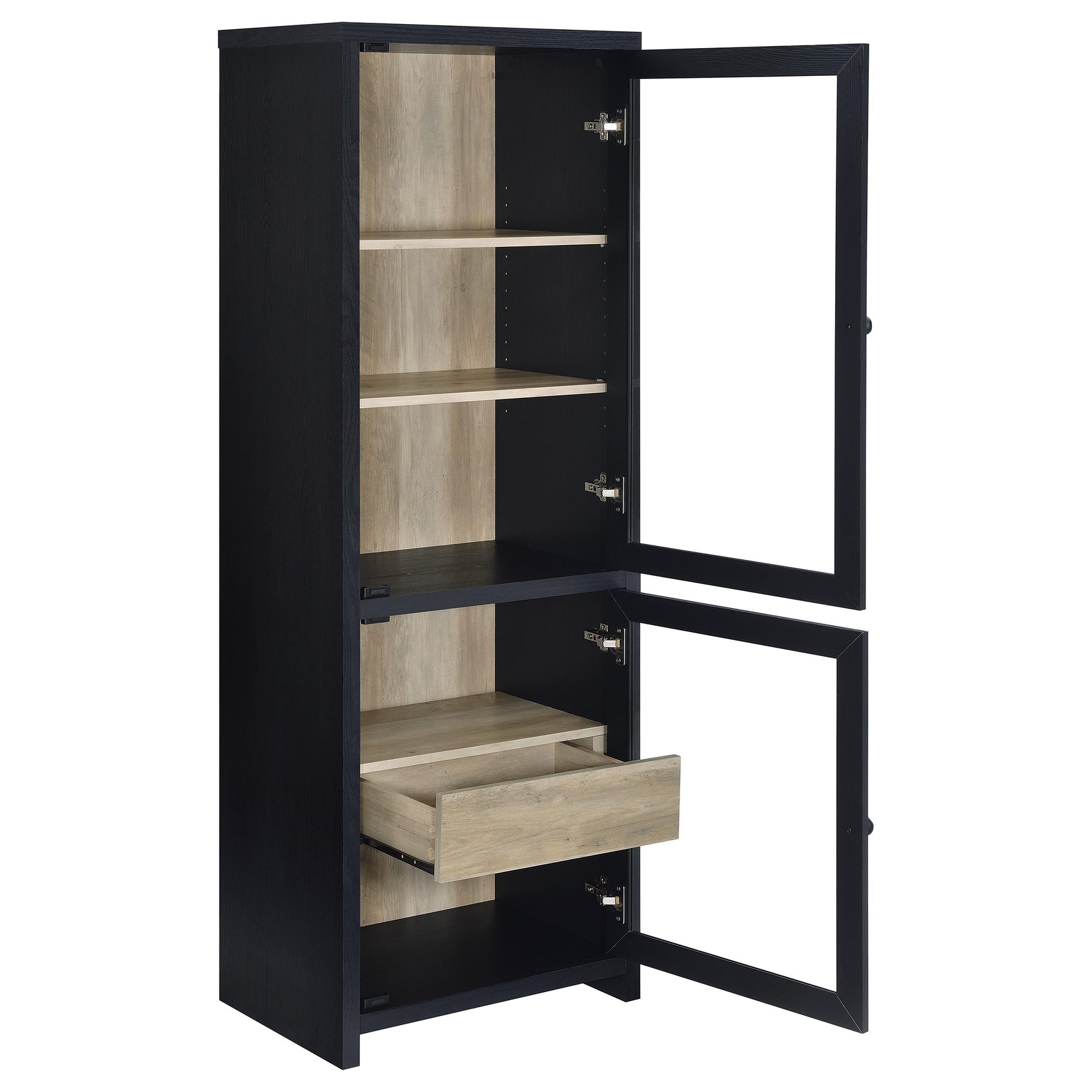 Denison Black 3-piece Entertainment Center 79-inch TV Stand - Ornate Home
