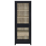 Denison Black 3-piece Entertainment Center 79-inch TV Stand - Ornate Home