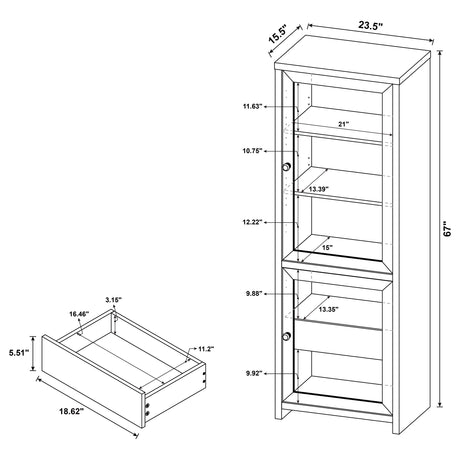 Denison Black 3-piece Entertainment Center 79-inch TV Stand - Ornate Home