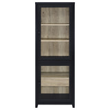 Denison Black 67-inch 2-door Media Tower Storage Cabinet - Ornate Home