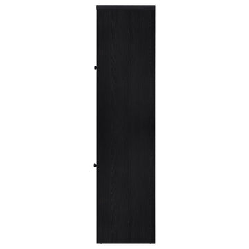 Denison Black 67-inch 2-door Media Tower Storage Cabinet - Ornate Home