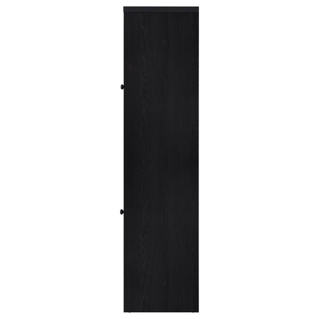 Denison Black 67-inch 2-door Media Tower Storage Cabinet - Ornate Home