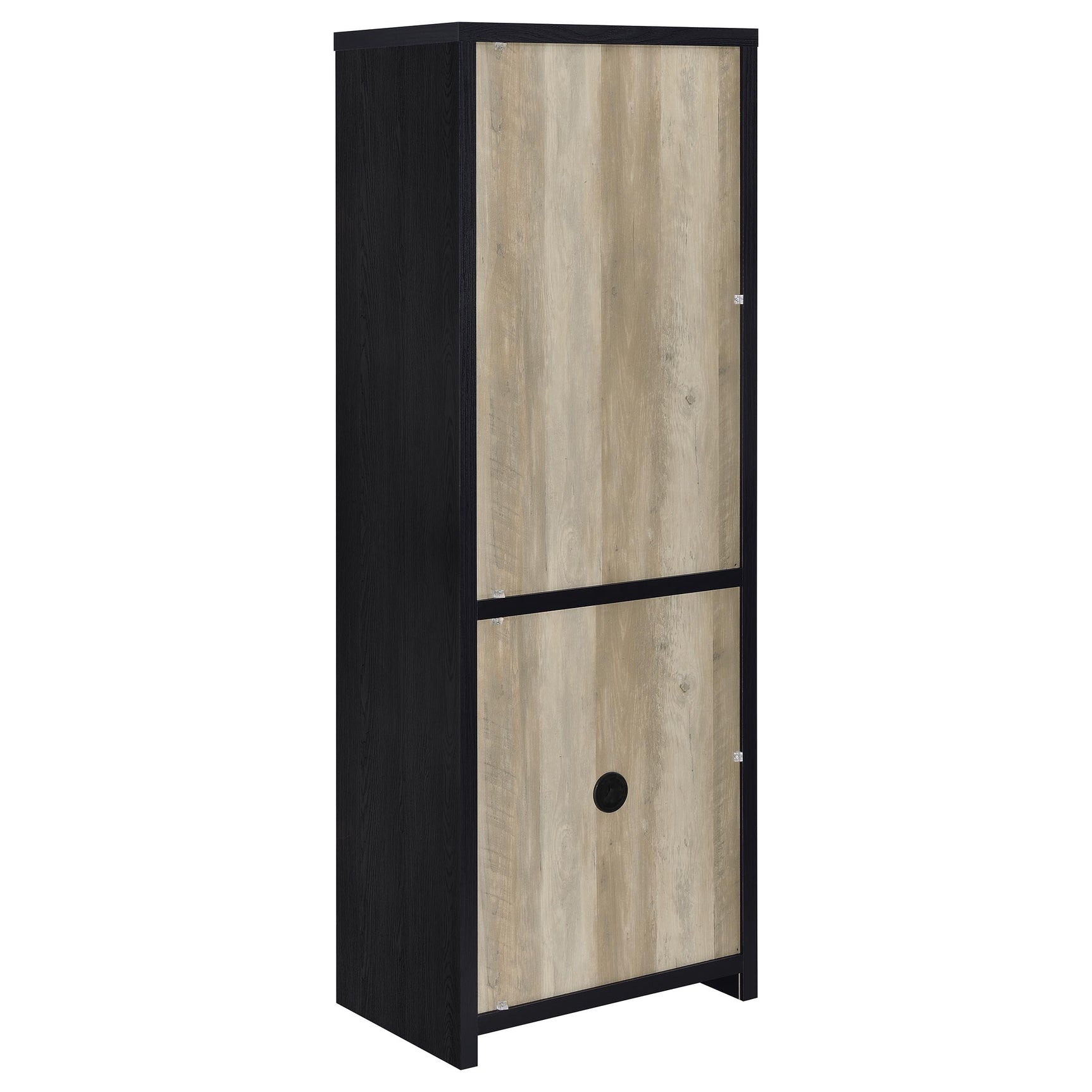 Denison Black 67-inch 2-door Media Tower Storage Cabinet - Ornate Home