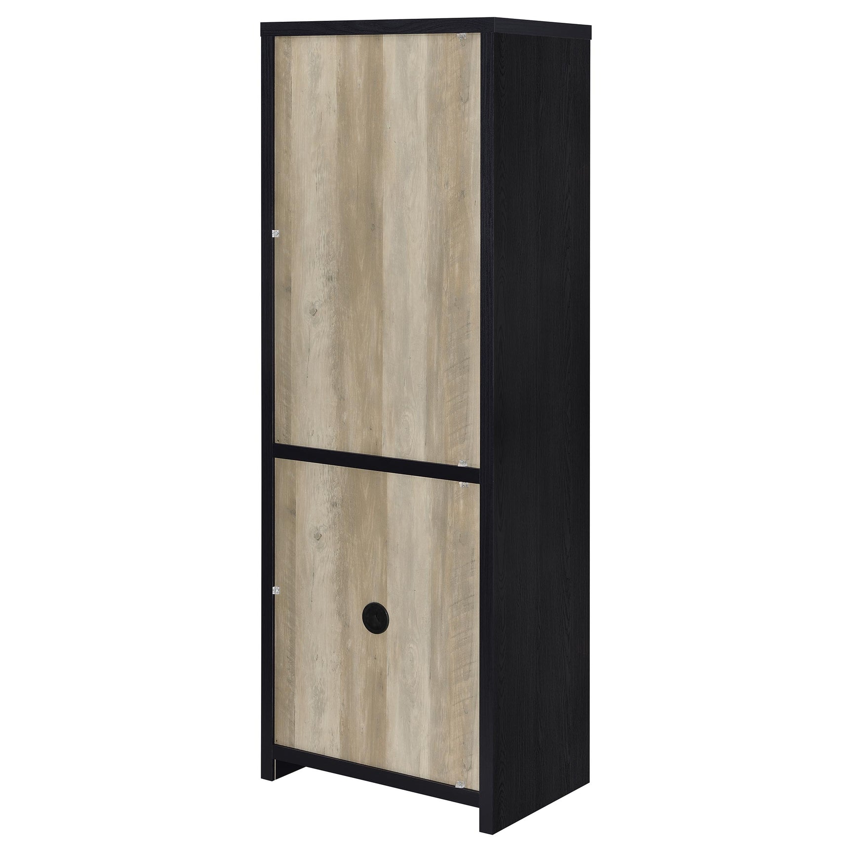 Denison Black 67-inch 2-door Media Tower Storage Cabinet - Ornate Home