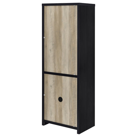 Denison Black 67-inch 2-door Media Tower Storage Cabinet - Ornate Home