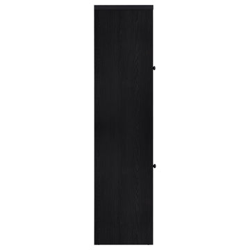Denison Black 67-inch 2-door Media Tower Storage Cabinet - Ornate Home