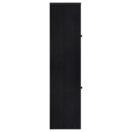 Denison Black 67-inch 2-door Media Tower Storage Cabinet - Ornate Home