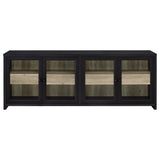 Denison Black 79-inch 4-door TV Stand Media Console - Ornate Home