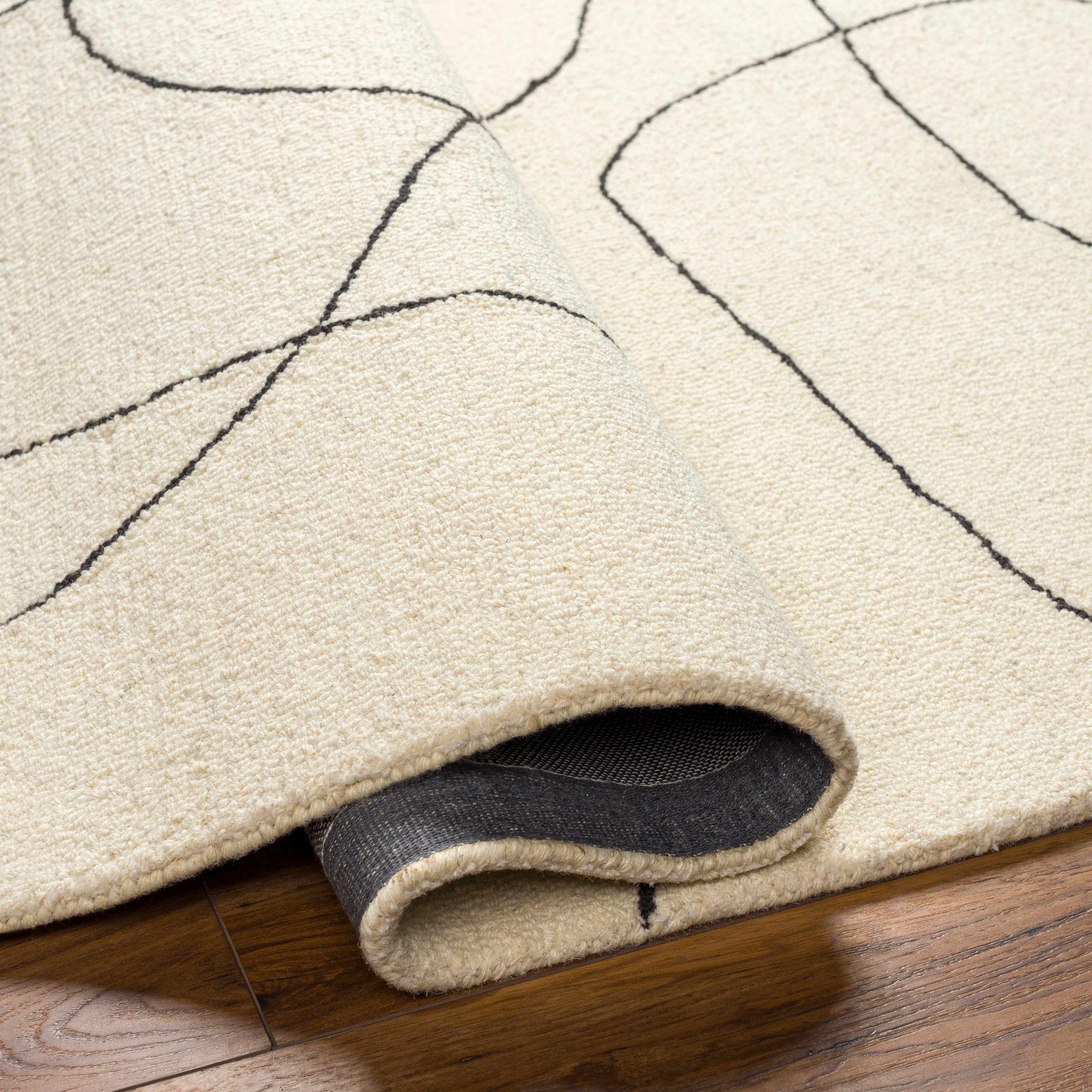 Deniz Modern Off-White Wool Rug - Ornate Home