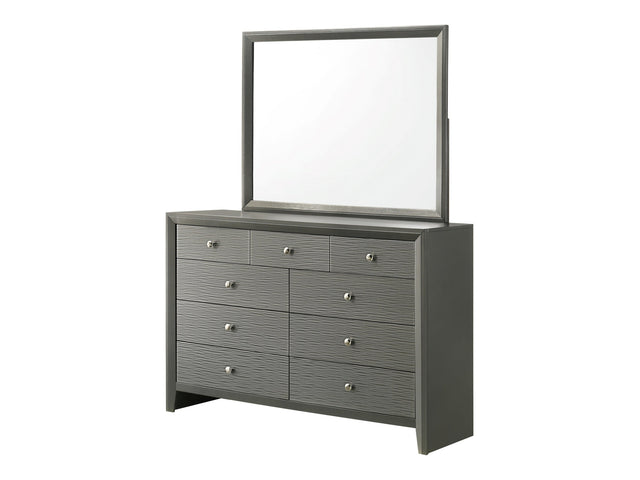 Denker Gunmetal Dresser Mirror - Ornate Home