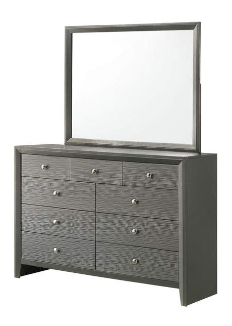 Denker Gunmetal Full Panel Youth Bedroom Set - Ornate Home