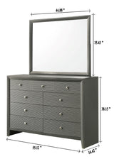 Denker Gunmetal Panel Bedroom Set - Ornate Home